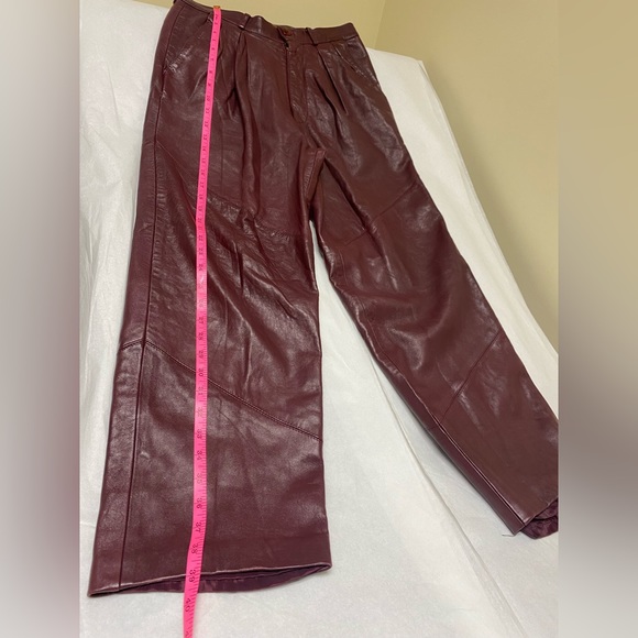 Vintage High Waisted Leather Pants Saxony - Picture 5 of 8